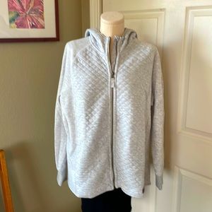 Heathered gray zip up hoodie from LL Bean